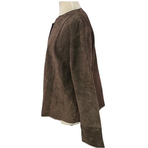 David Dart XL Leather Jacket Womens Brown Suede Western Ranch Boho - Picture 3 of 9